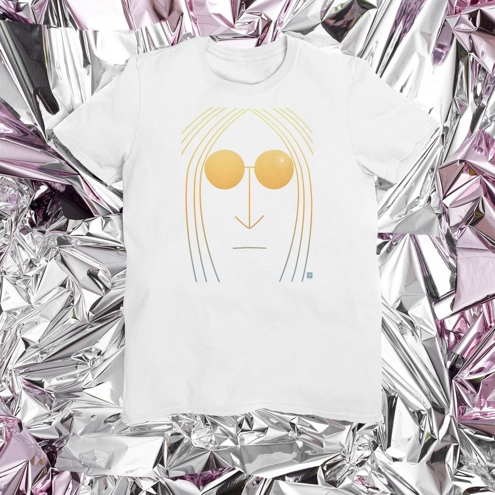 John Lennon Portrait White Cotton Shirt - Unisex John Lennon